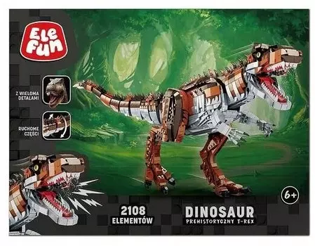 ELEFUN BLOCKS DINOSAUR T-REX набор 2108 ELEMENTS XXL подарок Inna marka