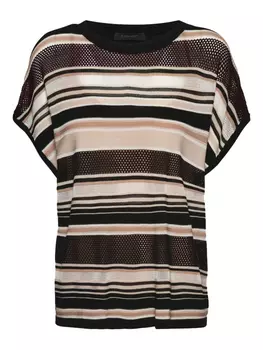 ELENA MIRO` полосатый топ, нейтральный