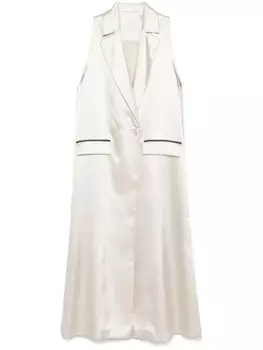 Eleventy атласное пальто, нейтральный