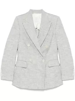 Eleventy блейзер из ткани букле, серый