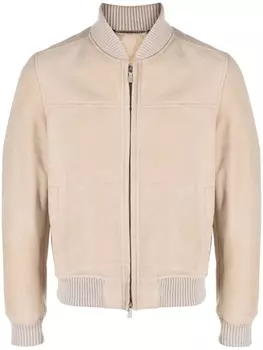 Eleventy бомбер из овчины, нейтральный цвет