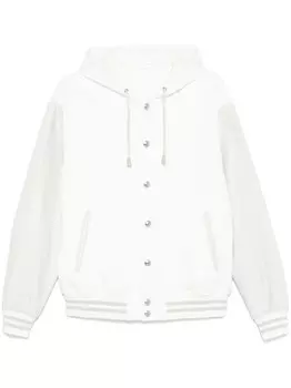 Eleventy бомбер с капюшоном, белый