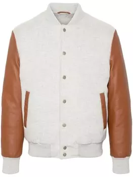 Eleventy бомбер со вставками, серый