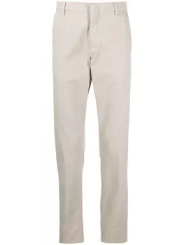 Eleventy брюки чинос с заниженной талией и поясом, нейтральный цвет