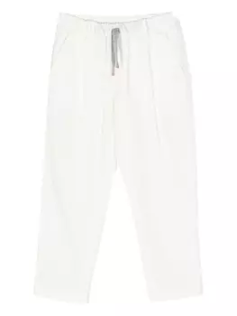 Eleventy брюки с кулиской, белый