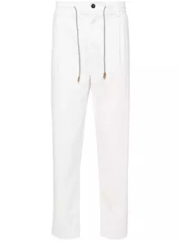 Eleventy брюки со складками, белый