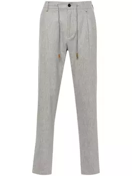 Eleventy брюки со складками, серый