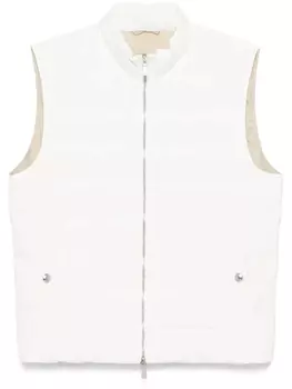 Eleventy дутый жилет, белый