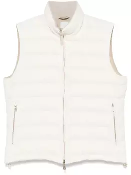 Eleventy дутый жилет, белый