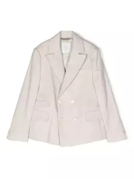 Eleventy двубортный блейзер, нейтральный цвет