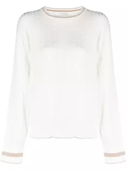Eleventy джемпер фактурной вязки, белый