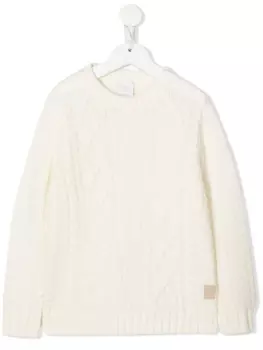 Eleventy джемпер крупной вязки, белый