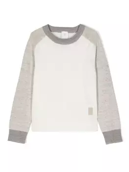 Eleventy джемпер с нашивкой-логотипом, белый