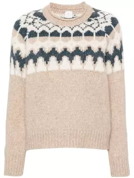 Eleventy джемпер с узором вязки интарсия, нейтральный цвет