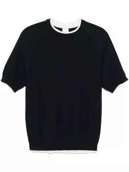 Eleventy фактурная футболка, синий