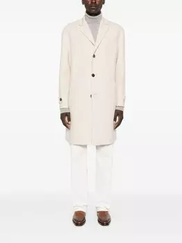 Eleventy фетровое пальто, нейтральный цвет