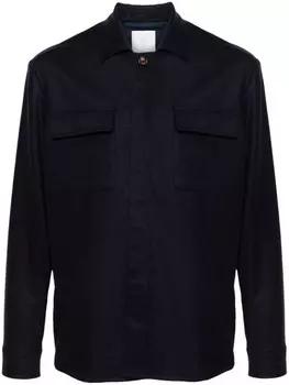 Eleventy флисовая куртка-рубашка, синий