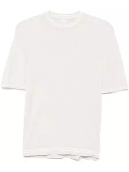 Eleventy футболка фактурной вязки, белый