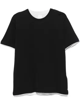 Eleventy футболка с контрастной отделкой, синий