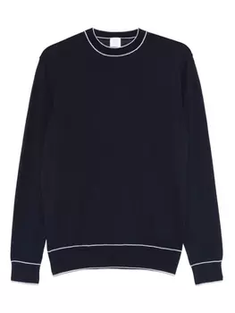 Eleventy футболка с контрастной отделкой, синий