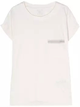 Eleventy футболка с накладным карманом, белый