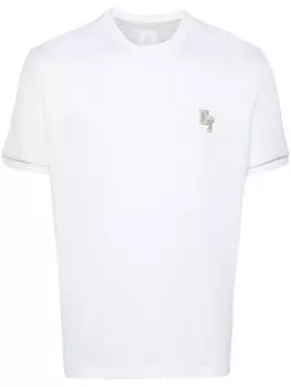 Eleventy футболка с вышитым логотипом, белый