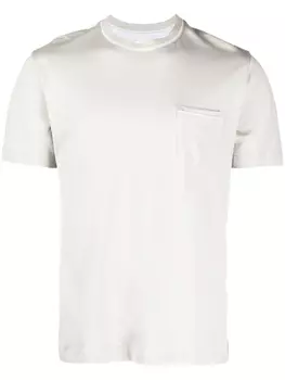 Eleventy футболка с вышитым логотипом, серый