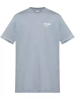 Eleventy футболка с вышитым логотипом, синий