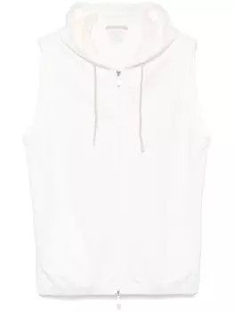 Eleventy худи без рукавов, белый
