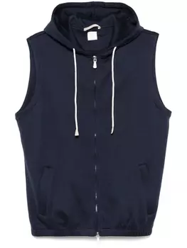 Eleventy худи без рукавов, синий