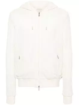 Eleventy худи фактурной вязки, белый