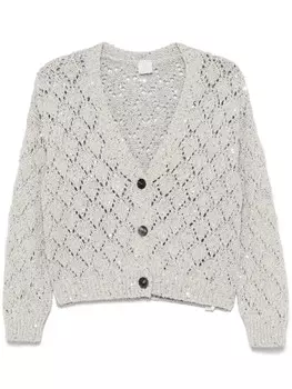 Eleventy кардиган рыхлой вязки, серый
