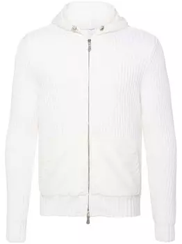 Eleventy кардиган в рубчик, белый