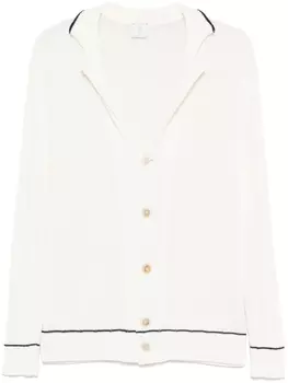 Eleventy кардиган в рубчик, белый