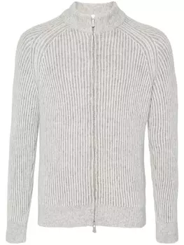 Eleventy кардиган в рубчик, серый