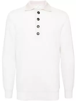 Eleventy кашемировый свитер-поло, белый