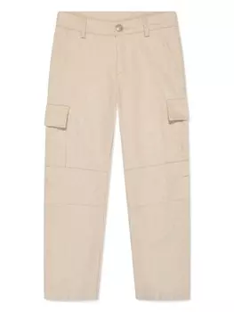 Eleventy Kids брюки карго средней посадки, нейтральный цвет