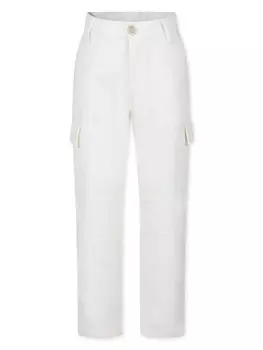 Eleventy Kids брюки прямого кроя, белый