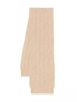 Eleventy Kids шарф фактурной вязки, коричневый