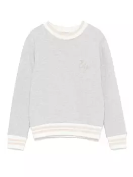 Eleventy Kids свитер с вышитым логотипом, серый