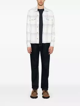 Eleventy клетчатая рубашка, серый