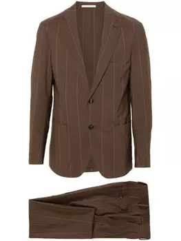 Eleventy костюм с однобортным пиджаком, коричневый