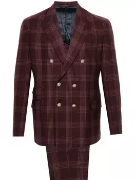 Eleventy костюм в клетку, красный