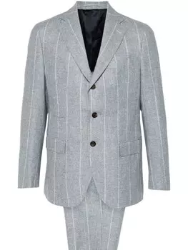 Eleventy костюм в полоску, серый