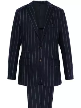 Eleventy костюм в полоску, синий