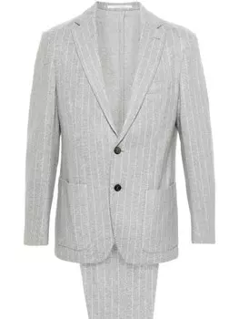 Eleventy костюм в тонкую полоску, серый