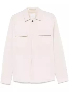 Eleventy куртка-рубашка с классическим воротником, нейтральный цвет