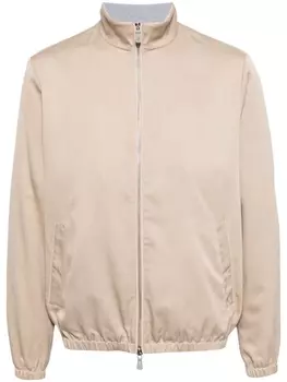 Eleventy куртка с высоким воротником, нейтральный цвет