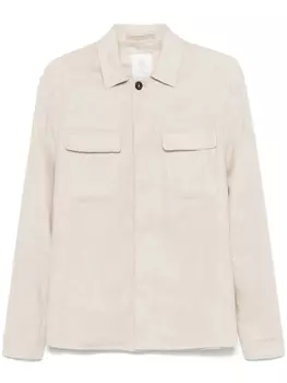 Eleventy льняная рубашка, нейтральный