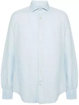 Eleventy льняная рубашка, синий